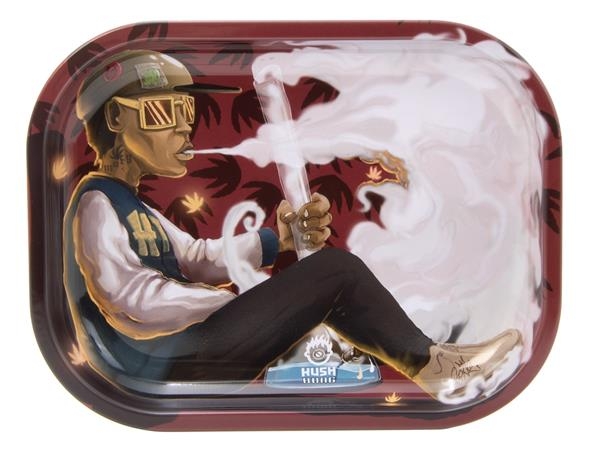 Dreh-Tablett - Rolling Tray, MINI, "Beuz - Smoke"  Maße: ca. 18x14x1,5cm